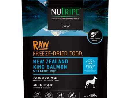 $20 OFF: Nutripe Raw NZ King Salmon With Green Tripe Grain-Free Freeze-Dried Dog Food 400g Sale