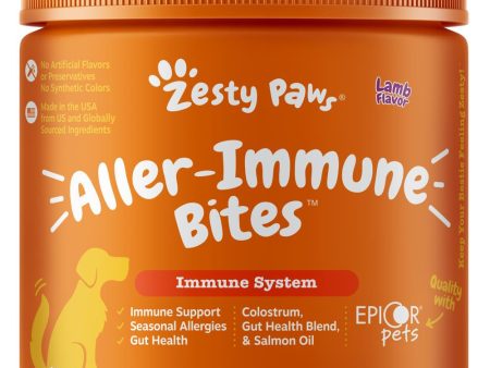 10% OFF: Zesty Paws Aller-Immune Bites Lamb Flavor Dog Supplement Chews 90ct Hot on Sale