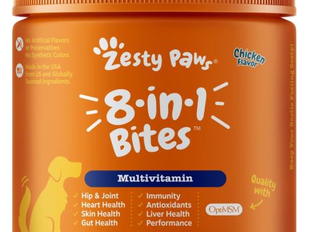 10% OFF: Zesty Paws 8-in-1 Bites Chicken Flavor Dog Supplement Chews 90ct Online Hot Sale