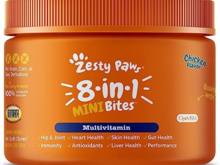 10% OFF: Zesty Paws 8-in-1 Mini Bites Chicken Flavor Dog Supplement Chews 90ct on Sale