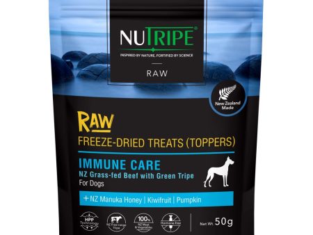 $3 OFF: Nutripe Raw Immune Care Beef With Green Tripe Freeze-Dried Dog Treats (Toppers) 50g Supply