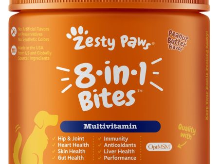 10% OFF: Zesty Paws 8-in-1 Bites Peanut Butter Flavor Dog Supplement Chews 90ct Cheap