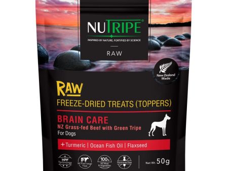 $3 OFF: Nutripe Raw Brain Care Beef With Green Tripe Freeze-Dried Dog Treats (Toppers) 50g Online now