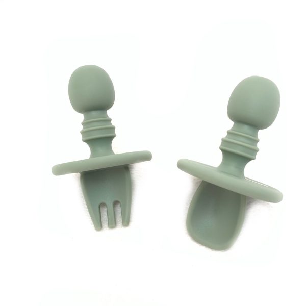 Little Mashies - Distractor Cutlery - Dusty Olive For Discount