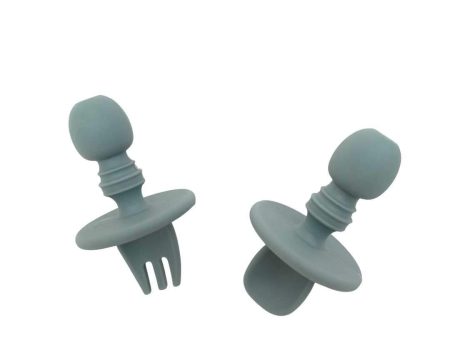 Little Mashies - Distractor Cutlery - Dusty Blue Discount