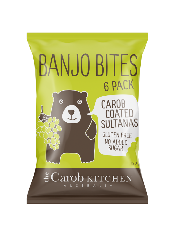 The Carob Kitchen - Banjo Bites - Carob Coated Sultanas Multi Pack - 6 Pack (6x20g) Discount