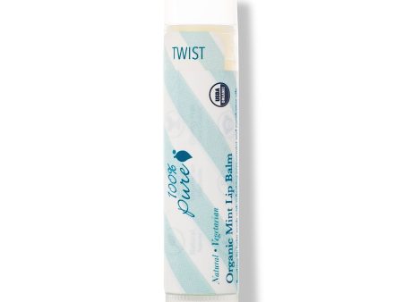 100% Pure - Organic Mint Lip Balm (4.25g) on Sale