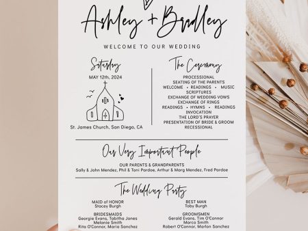 Infographic Wedding Program Supply