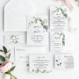 Greenery Wedding Invitation Template Bundle Set Cheap