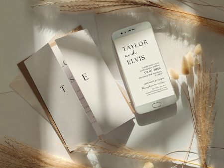 Minimalist Wedding Gatefold and Phone Invitations Online Hot Sale