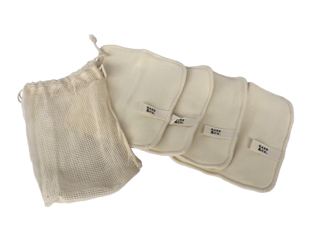 Bare & Co. - Hemp Reusable Face Cloths - White (4 Pack) on Sale