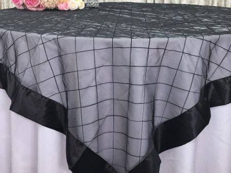 Wedding Event Home Decoration Organza embroidery table overlay w  Satin Trims Black on Sale