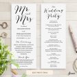 Sweet Bomb Printable Wedding Order of Service Template For Discount