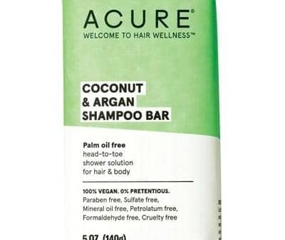 ACURE - Coconut and Argan Shampoo Bar (140g) For Discount