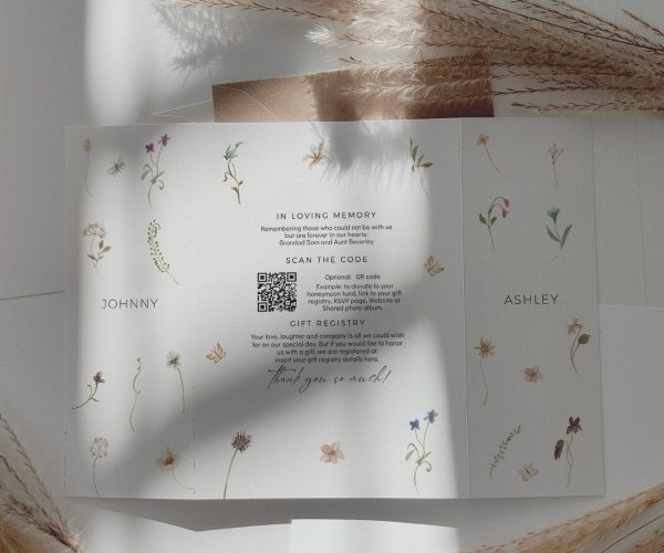 Pretty Wildflower Wedding Invitations Fashion