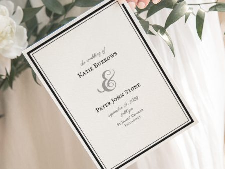 Printable Order of Service Booklet with a Double Border on Sale