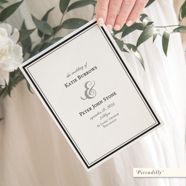 Printable Order of Service Booklet with a Double Border on Sale