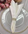 12PCS LOT Polyester Stripe Table Napkin White Wedding Event Home Decoration Sale