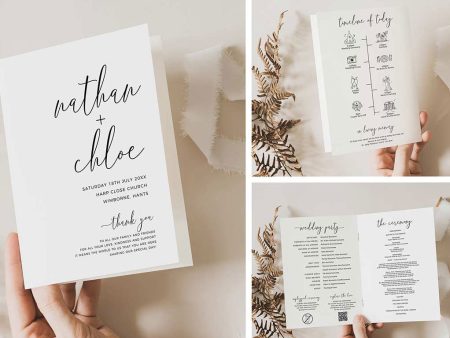 Folded Wedding Programs Discount