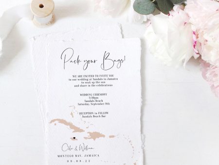 Caribbean Destination Wedding Invitation on Sale