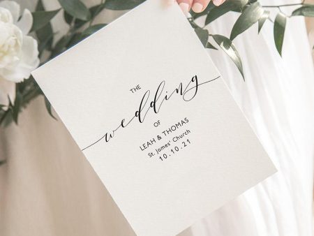 Elegant Wedding Program Booklet Cheap