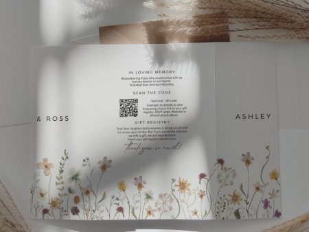 Wildflower Gatefold Wedding Invitations Online Hot Sale