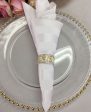 12PCS LOT Polyester Stripe Table Napkin White Wedding Event Home Decoration Sale