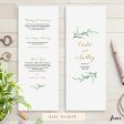 Bi-fold Greenery Wedding Program For Cheap