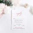 Rose Gold Wedding Invitation Template Set Online