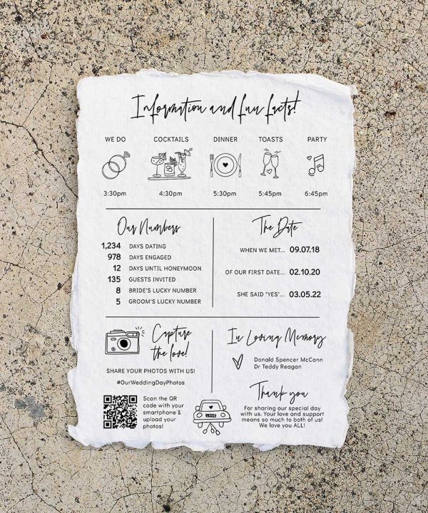 Infographic Wedding Program Supply