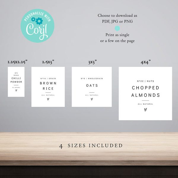 Printable Kitchen Labels ~ Pantry Label Templates Discount