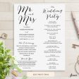 Sweet Bomb Printable Wedding Order of Service Template For Discount