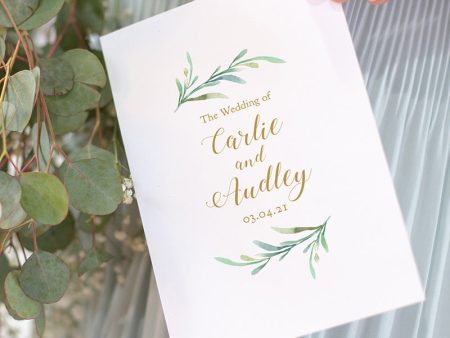 Greenery Wedding Program Booklet Fashion