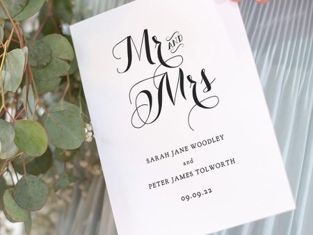 Wedding Program with Mr and Mrs, Mr and Mr, Mrs and Mrs Discount