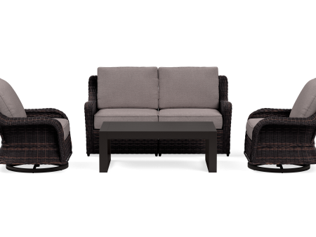 Waverly Outdoor Loveseat Set with Fixed Chairs Supply