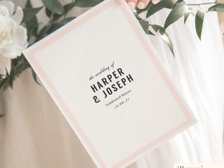 Printable Wedding Program Booklet with Border Online