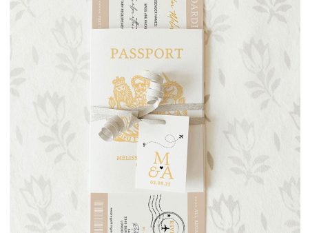 UK Passport Wedding Invitations with Boarding Pass Hot on Sale