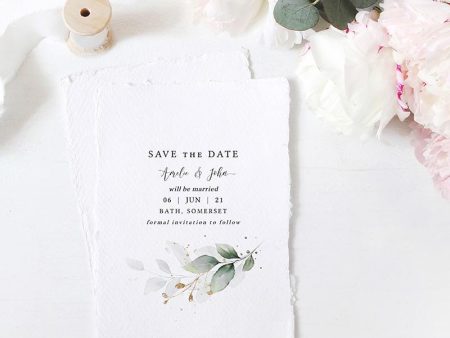 Greenery Save the Date Card Sale