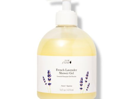 100% Pure - French Lavender Shower Gel (474ml) For Sale