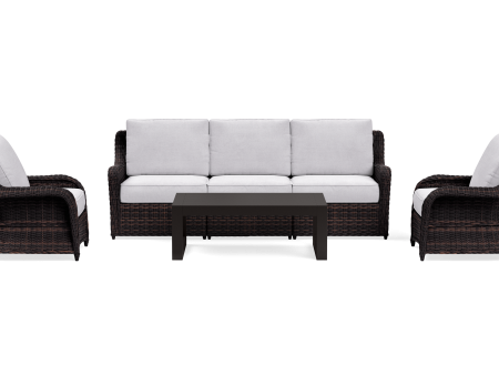 Waverly Outdoor Sofa Set with Fixed Chairs on Sale