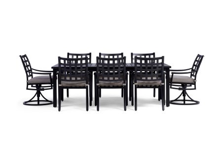 Lily 9 Piece Rectangular Outdoor Dining Set For Cheap