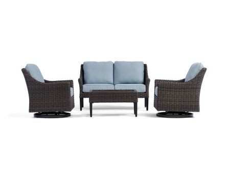 Harriet Loveseat Set with Swivel Glider Chairs Online now