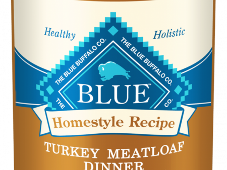 Blue Buffalo Homestyle Recipe Adult Turkey Meatloaf Dinner with Garden Vegetables Canned Dog Food Supply