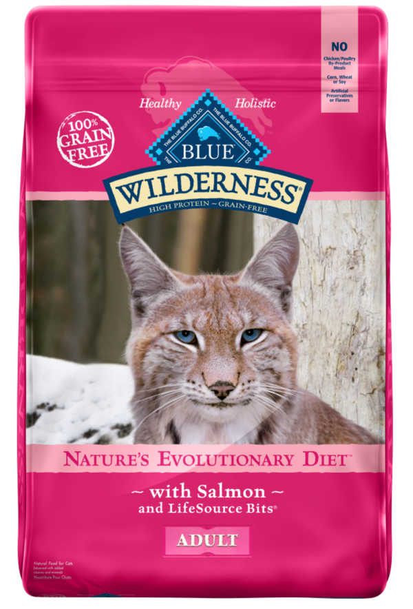 Blue Buffalo Wilderness High-Protein Grain-Free Adult Salmon Recipe Dry Cat Food Fashion