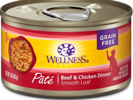 Wellness Complete Health Natural Grain Free Beef and Chicken Pate Wet Canned Cat Food Discount