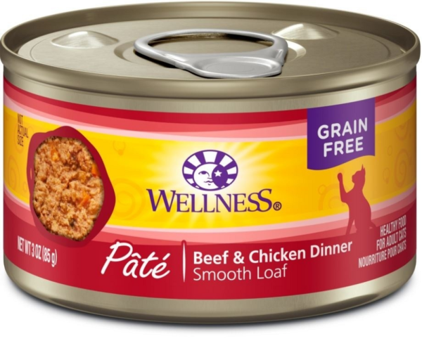 Wellness Complete Health Natural Grain Free Beef and Chicken Pate Wet Canned Cat Food Discount