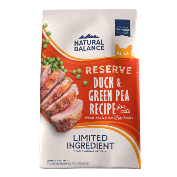 Natural Balance Limited Ingredient Reserve Grain Free Duck & Green Pea Recipe Dry Cat Food For Sale