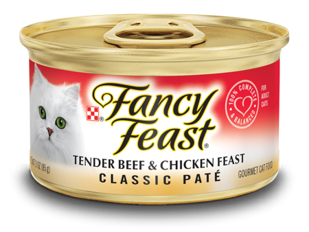 Fancy Feast Classic Tender Beef and Chicken Feast Canned Cat Food Cheap